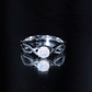 Natural Ethiopian Rainbow Opal Promise Ring with Crossover Shank