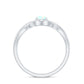 Natural Ethiopian Rainbow Opal Promise Ring with Crossover Shank