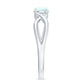 Natural Ethiopian Rainbow Opal Promise Ring with Crossover Shank