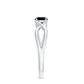 Natural Black Spinel Proposal Ring with Crossover Shank
