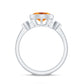 Natural 1 Carat Citrine Diamond Oval Engagement Ring in Bezel Set