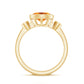 Natural 1 Carat Citrine Diamond Oval Engagement Ring in Bezel Set