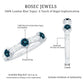 Certified London Blue Topaz Eternity Wedding Band with Diamond