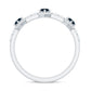 Certified London Blue Topaz Eternity Wedding Band with Diamond