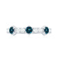 Certified London Blue Topaz Eternity Wedding Band with Diamond