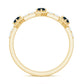 Certified London Blue Topaz Eternity Wedding Band with Diamond