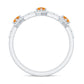 Genuine Citrine Diamond Half Eternity Ring for Anniversary