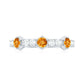 Genuine Citrine Diamond Half Eternity Ring for Anniversary