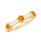 Genuine Citrine Diamond Half Eternity Ring for Anniversary