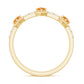 Genuine Citrine Diamond Half Eternity Ring for Anniversary