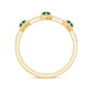 Natural Emerald and Diamond Half Eternity Ring