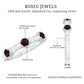 Real Red Garnet Diamond Half Eternity Ring for Anniversary