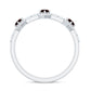 Real Red Garnet Diamond Half Eternity Ring for Anniversary