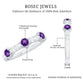 Natural Amethyst Half Eternity Ring with Diamond