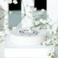 Real Aquamarine and Diamond Half Eternity Ring