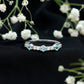 Real Aquamarine and Diamond Half Eternity Ring