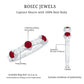 Natural Ruby Diamond Half Eternity Ring for Women