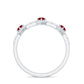 Natural Ruby Diamond Half Eternity Ring for Women