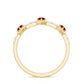 Natural Ruby Diamond Half Eternity Ring for Women