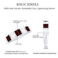 Certified Real Baguette Garnet Half Eternity Wedding Band
