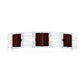 Certified Real Baguette Garnet Half Eternity Wedding Band