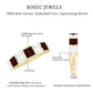 Certified Real Baguette Garnet Half Eternity Wedding Band