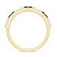 Certified Real Baguette Garnet Half Eternity Wedding Band