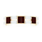 Certified Real Baguette Garnet Half Eternity Wedding Band