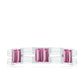 Baguette Shape Pink Tourmaline and Moissanite Half Eternity Ring