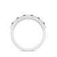 Classic Garnet Baguette Eternity Wedding Band with Diamond