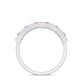 Alternate Pink Tourmaline and Diamond Half Eternity Ring