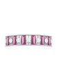 Alternate Pink Tourmaline and Diamond Half Eternity Ring