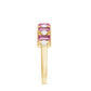 Alternate Pink Tourmaline and Diamond Half Eternity Ring