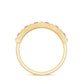 Alternate Pink Tourmaline and Diamond Half Eternity Ring