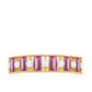 Alternate Pink Tourmaline and Diamond Half Eternity Ring