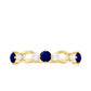 Natural Blue Sapphire Promise Ring with Diamond