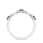 Natural Amethyst Diamond Promise Ring for Women