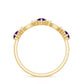 Natural Amethyst Diamond Promise Ring for Women