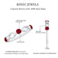 Genuine Ruby Promise Ring with Diamond for Women