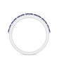 Real Marquise Blue Sapphire Half Eternity Ring with Diamond