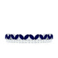 Real Marquise Blue Sapphire Half Eternity Ring with Diamond