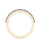 Real Marquise Blue Sapphire Half Eternity Ring with Diamond