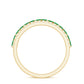 Real Marquise Emerald Half Eternity Wedding Band with Diamond