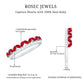 Natural Marquise Ruby Half Eternity Anniversary Ring with Diamond