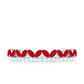 Natural Marquise Ruby Half Eternity Anniversary Ring with Diamond