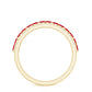 Natural Marquise Ruby Half Eternity Anniversary Ring with Diamond