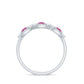 Pink Tourmaline and Diamond Wedding Anniversary Band Ring
