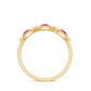 Pink Tourmaline and Diamond Wedding Anniversary Band Ring