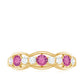Pink Tourmaline and Diamond Wedding Anniversary Band Ring