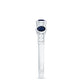 Natural Blue Sapphire Half Eternity Ring with Diamond for Women